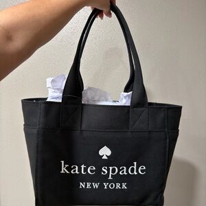 NWT Kate Spade Black Canvas Tote